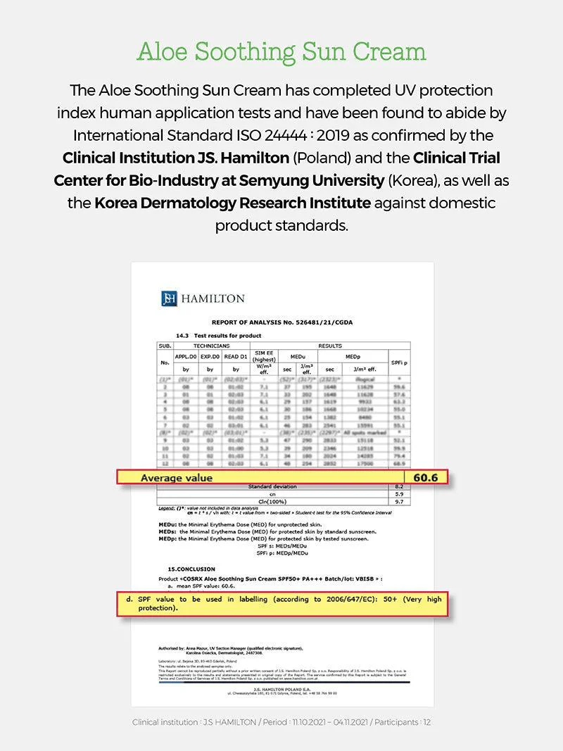 Cosrx Aloe Soothing Sun Cream 50ml كريم كوسركس المهدئ للشمس بخلاصة الصبار - Image 3