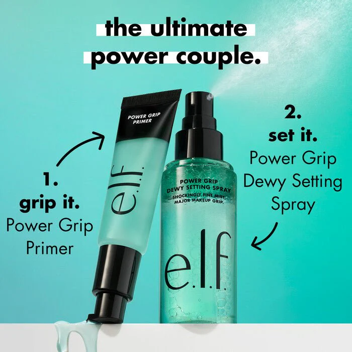 elf Power Grip Dewy Setting Spray 80ml بخاخ تثبيت المكياج باور جريب ديوي من إيلف - Image 4