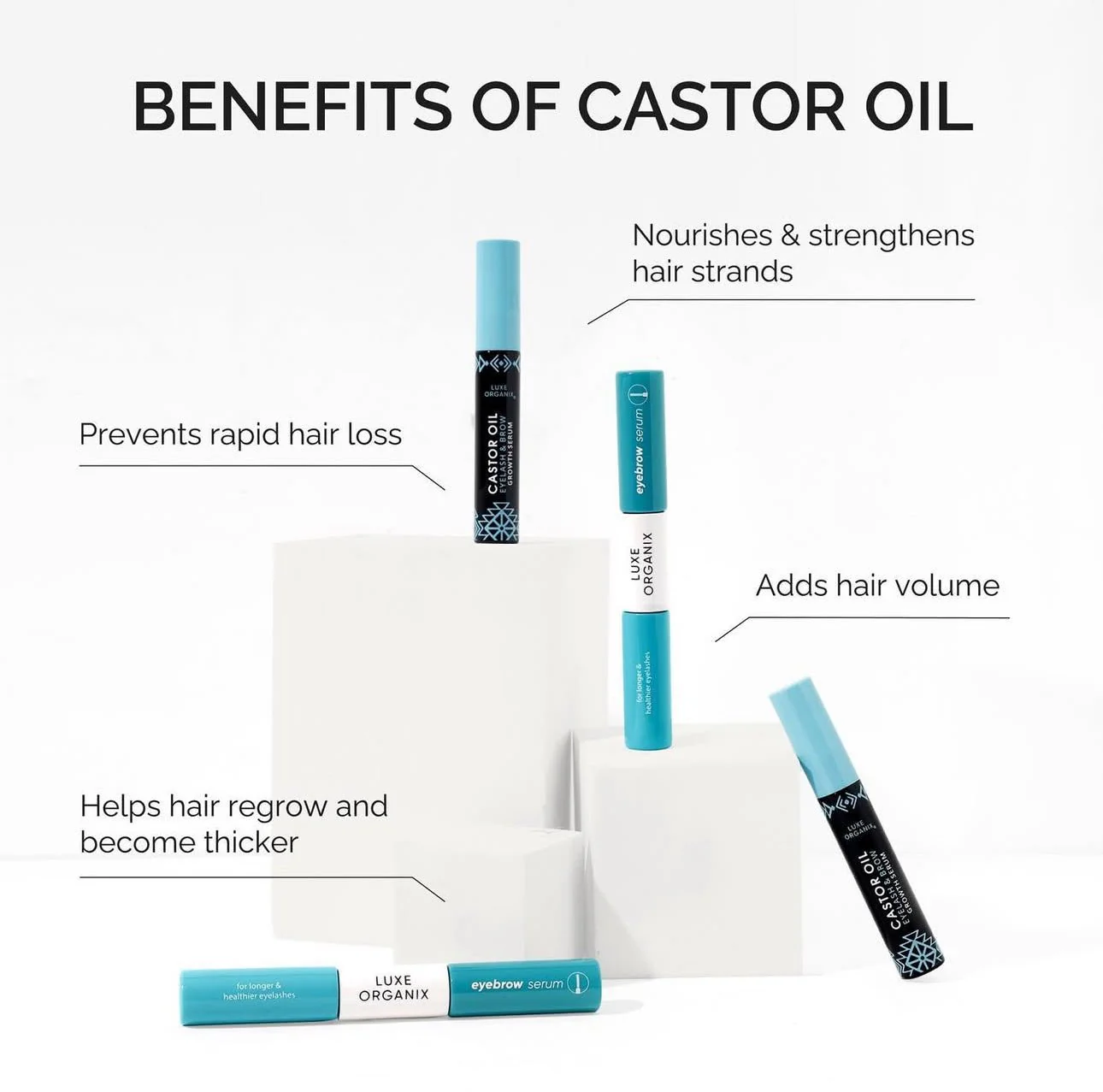 Luxe Organix Castor Oil Mascara Serum 10ml مصل ماسكارا زيت الخروع من لوكس أورجانيكس - Image 3